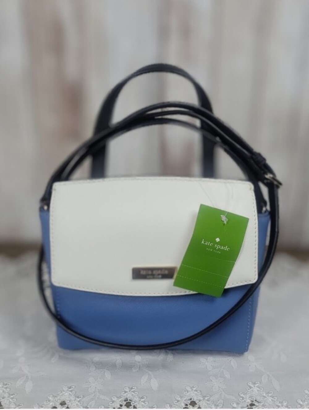 KS-2pc-Laurel Way Mini Allisanne Crossbody & Staci Nouveau Bloom Card Holder💙🩵 - Picture 2 of 9